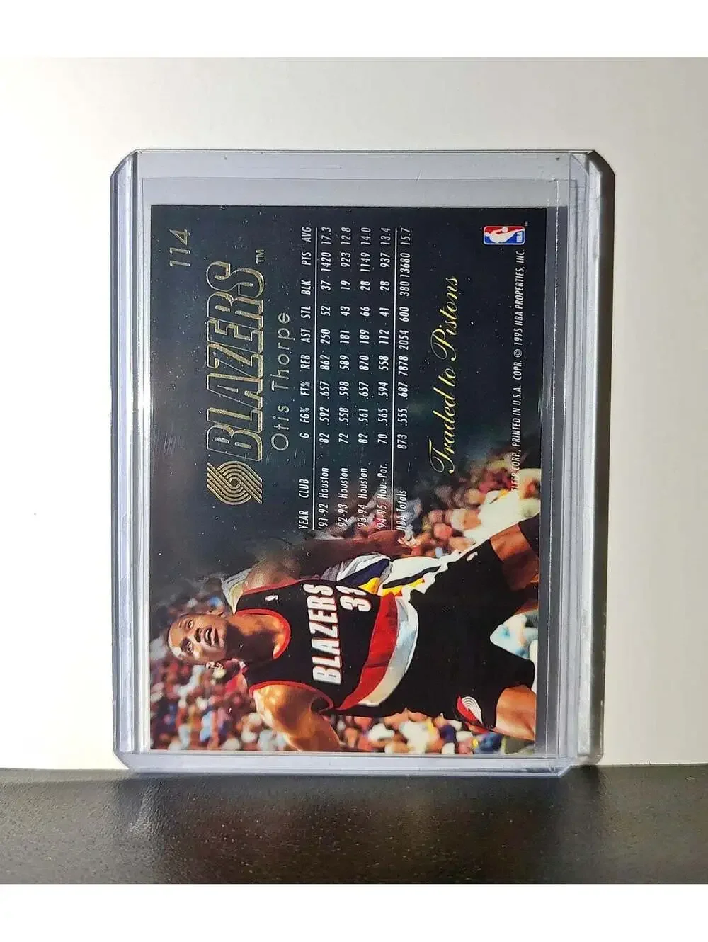Otis Thorpe 1995-96 Flair NBA #114 Card Detroit Pistons